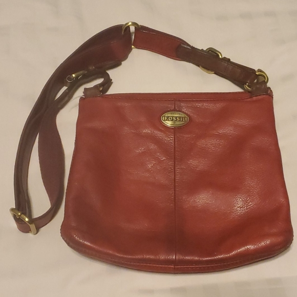 Fossil Handbags - Fossil red crossbody bag.